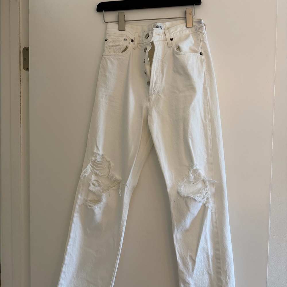 Agolde White Denim Pants
